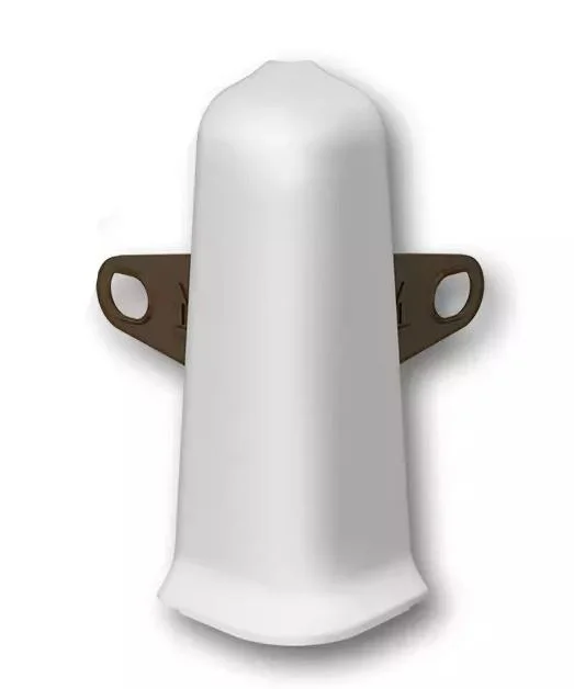 Угол наружный для плинтуса 70мм Деконика, 002 Светло-серый (2шт. флоуп.)