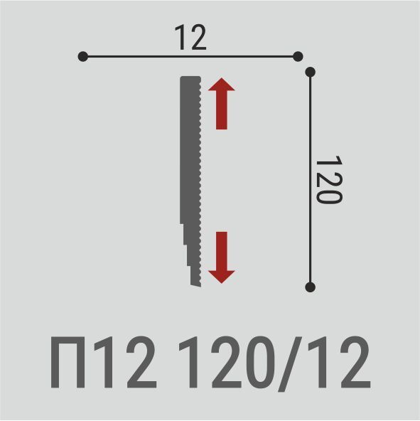 Плинтус потолочный Де-Багет П 12 120/12  2м (35)