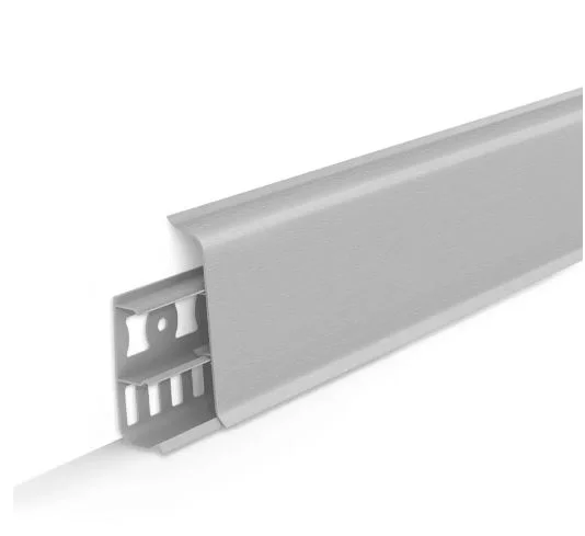 Плинтус напольный 70мм 2,2м Деконика, 002 Светло-серый