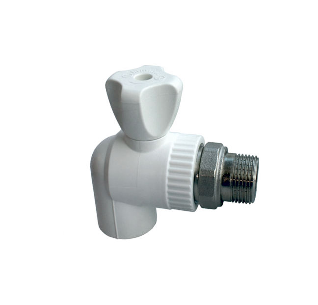 Кран шаровой PPR радиат. угл. 25*3/4" PREMIUM Lammin 30/10