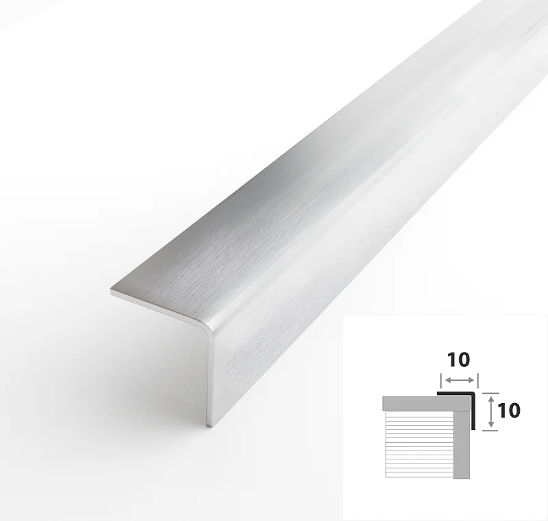 Профиль угловой 10*10 наружный нерж. сталь ПУ 10НС.2700.001