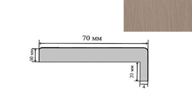 Наличник экошпон софт-тач телескопический Кашемир 70*10*2150мм