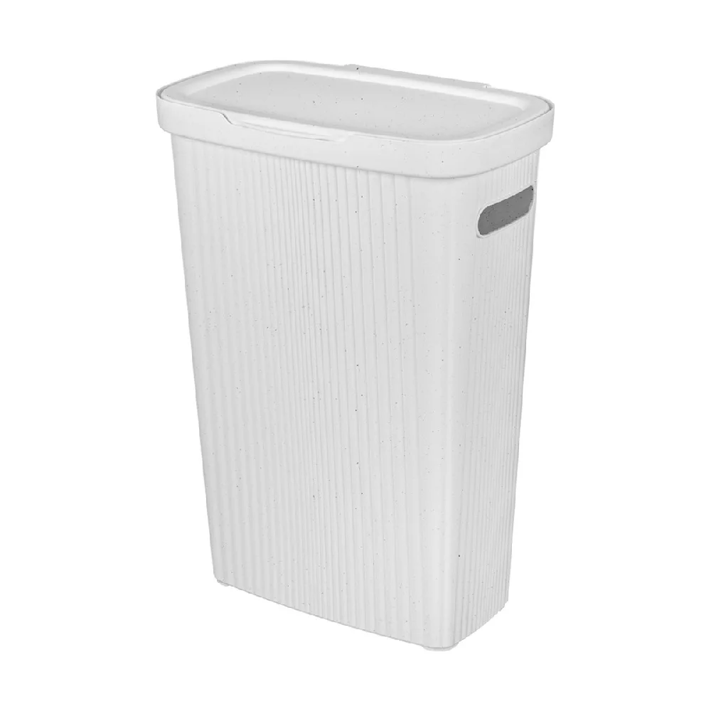 Корзина для белья Econova Velvet 45 л, светло-серый флэк