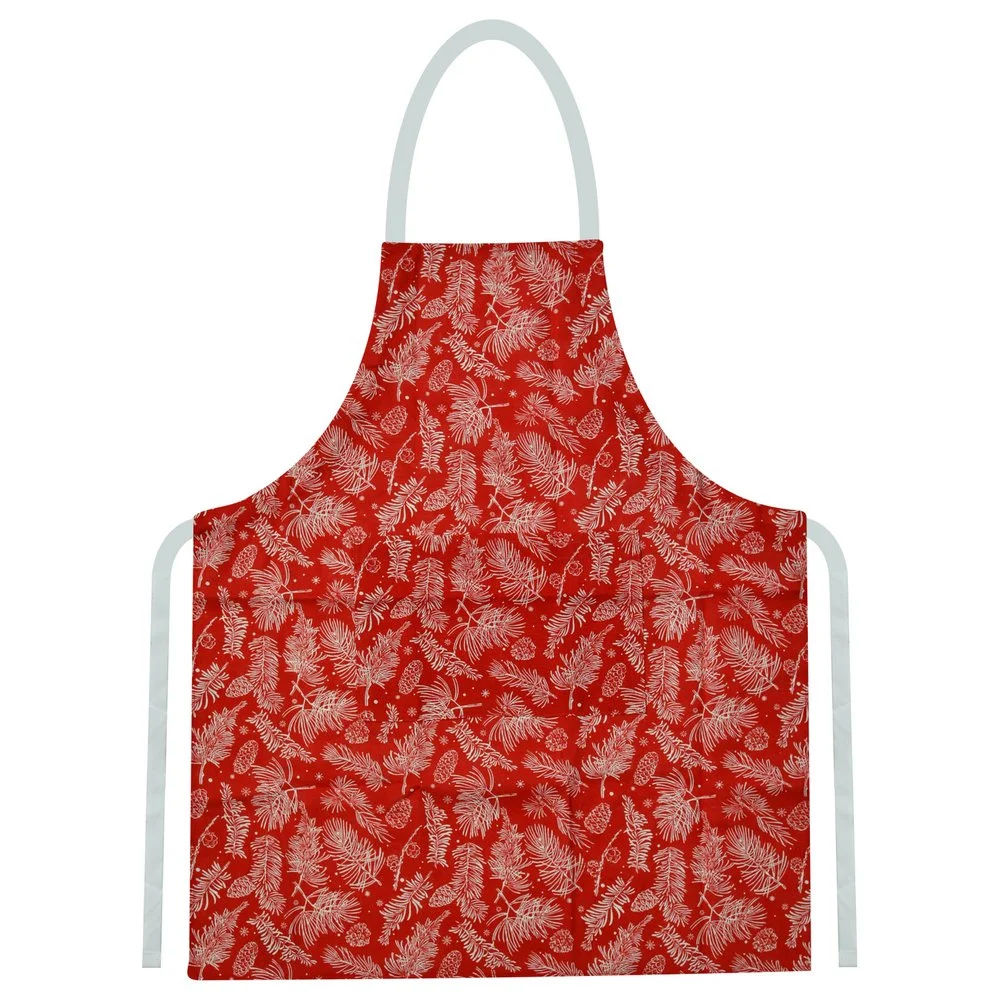 Фартук Сказочный лес с карманом, красный