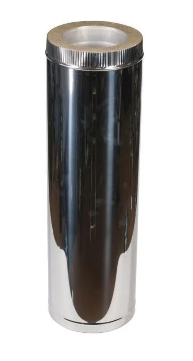 Труба 2Т для дымохода d115/200, 1мм, 1000, AISI 430