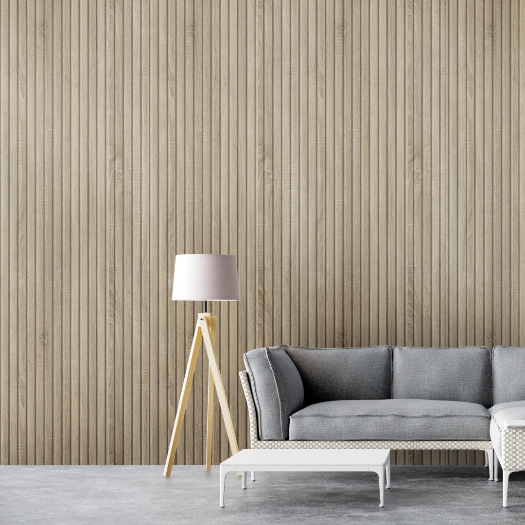 Панель МДФ стеновая реечная Stella Beats Standart Дуб Сонома 2700*119*16 (4шт)