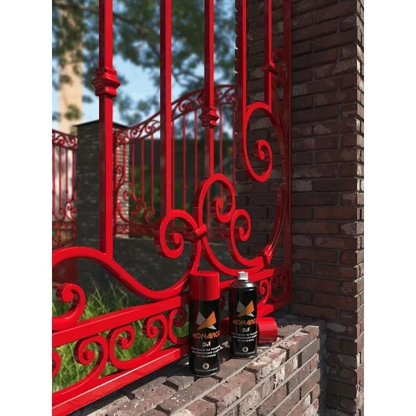 Грунт-эмаль по ржавчине 3в1 аэрозольная Monarca 520 мл (270 г) RAL3020 светофорно-красный