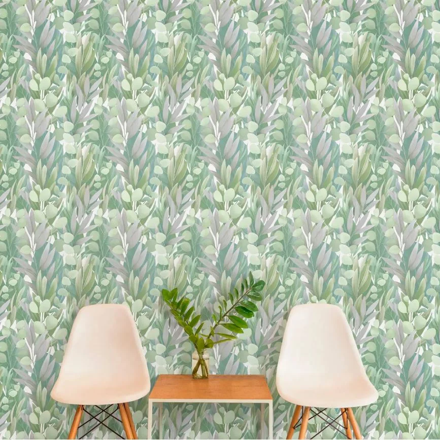 Обои Elysium Эвкалипт виниловые на бумажной основе 0,53х10,05м декор зеленый/розовый 908503Е (9)