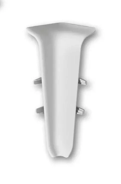 Угол внутренний для плинтуса 85мм Деконика, 002 Светло-серый (2шт. флоуп.)