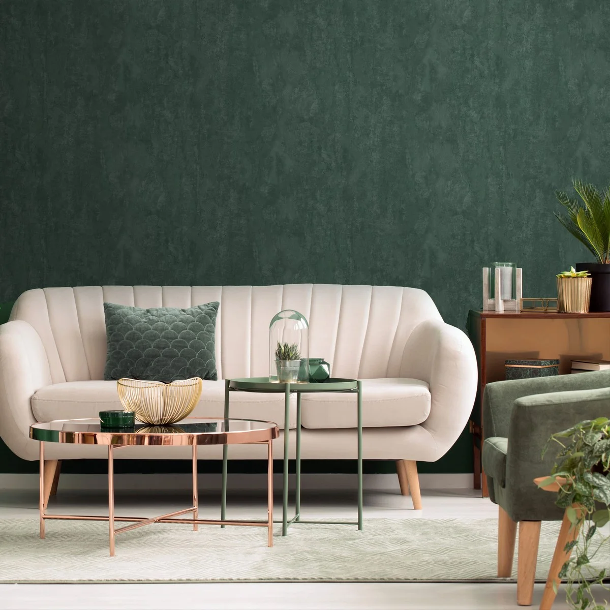 Обои ERISMANN Santiago виниловые на флизелиновой основе 1,06*10,05 м, зеленый фон 60394-08 (6)