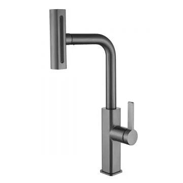 Смеситель для кухни Fmark FS8266Q, сатин, графит