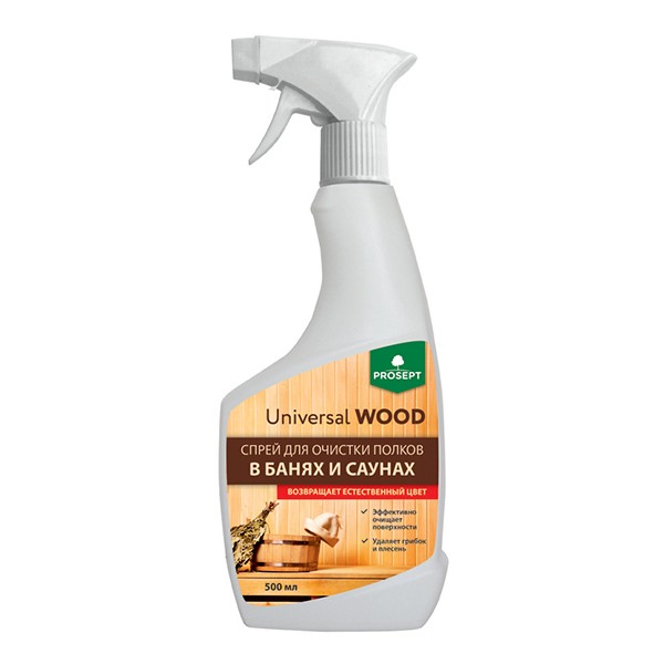 Средство для очистки полков в банях Universal Wood PROSEPT  0,5л