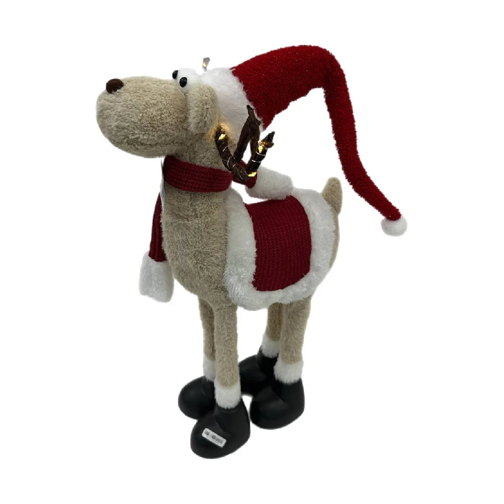 Игрушка мягкая св/д Олень в колпаке