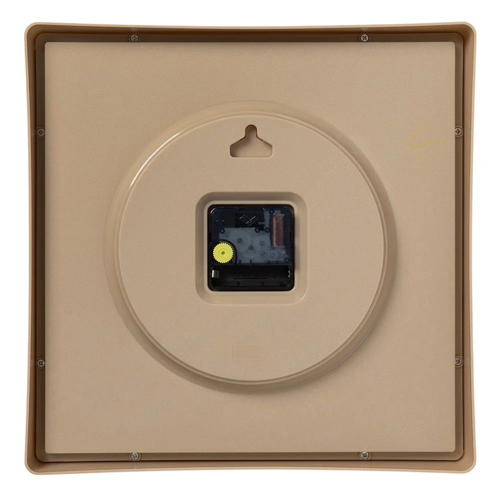 Часы настенные квадрат 30х30 см Арабеска Рубин, бежевый