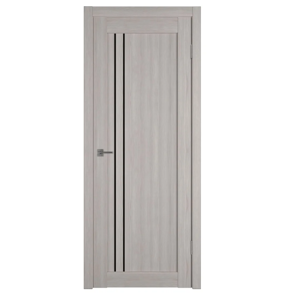 Дверь экошпон Atum Pro Х33 700*2000 Stone Oak/Black gloss (каменный дуб/стекло черное)