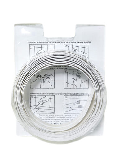 Лента герметик (бордюр) для ванной 38мм*3,35м, белая