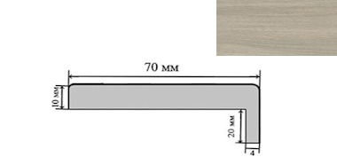 Наличник экошпон телескопический Дуб дымчатый 70*10*2150мм