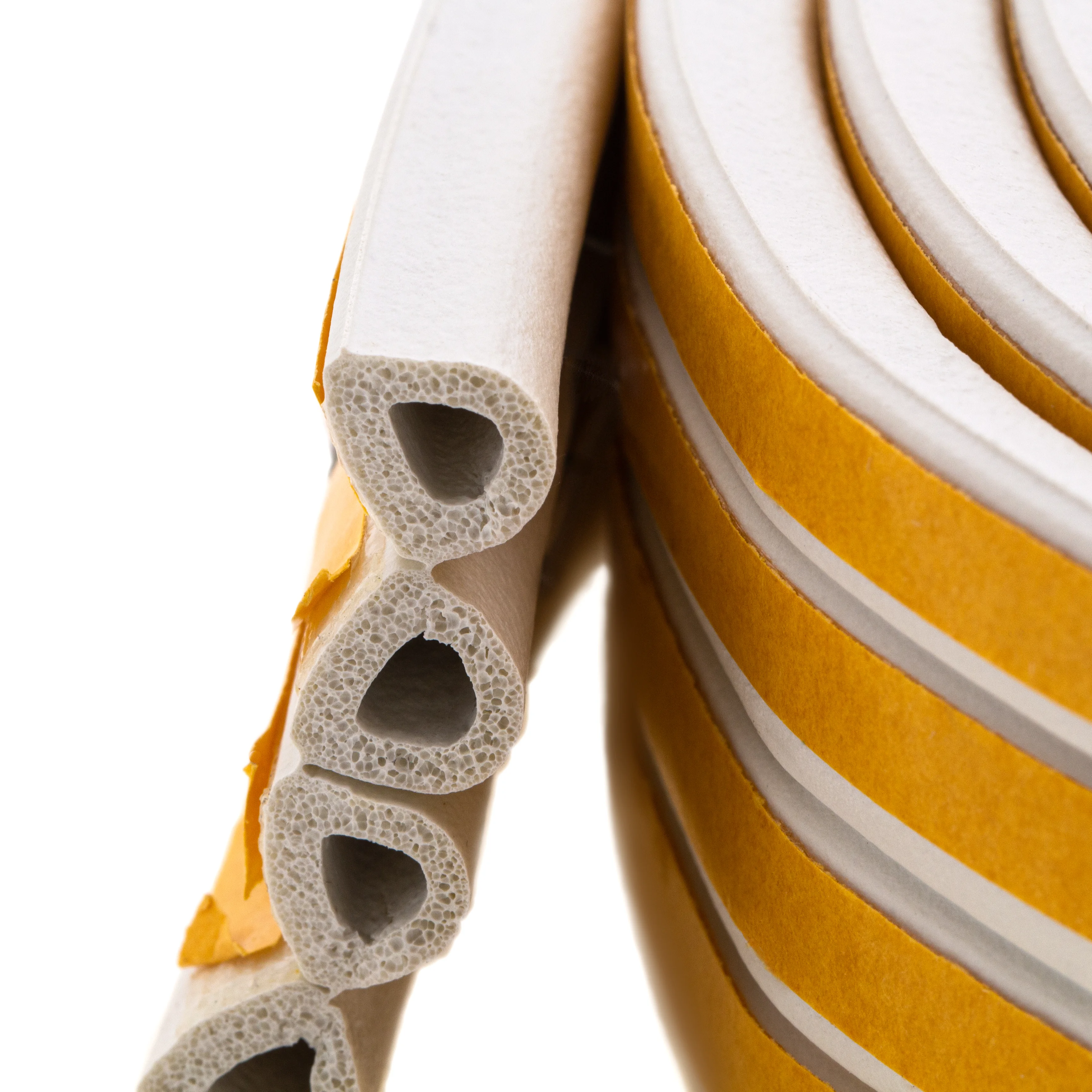 Уплотнитель резиновый D-профиль 9*8мм, белый, Сибртех, 6м