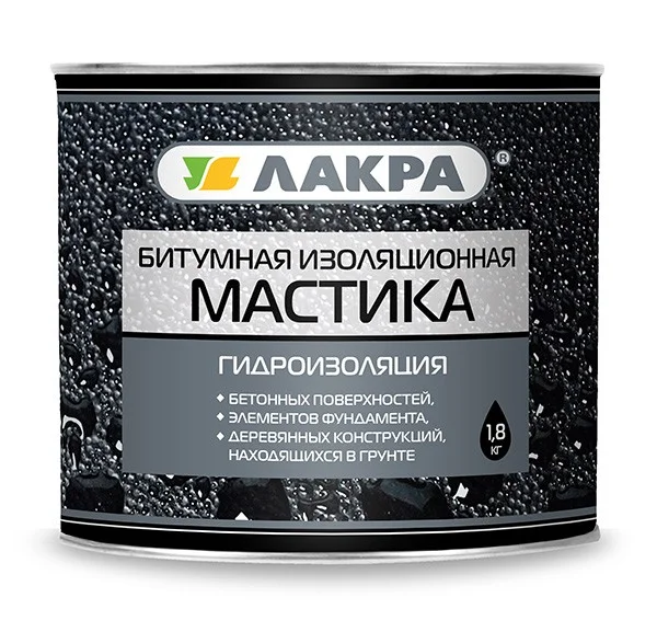 Мастика битумная изоляционная 1,8 кг ЛАКРА