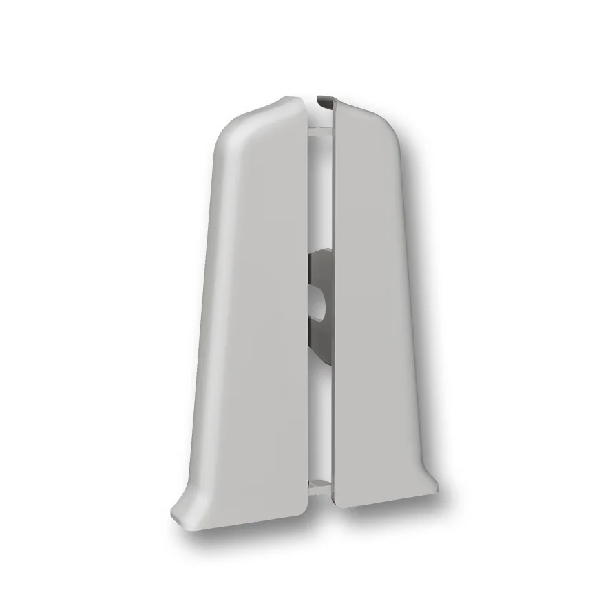 Торцевые для плинтуса 70мм Деконика, 002 Светло-серый (пара/флоуп)