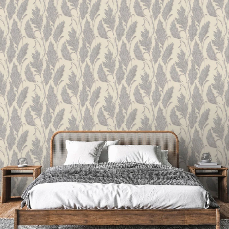 Обои DIAMOND Odelia виниловые на флизелиновой основе 1,06*10,05 м, серо-бежевый растения 5041-17 (6)