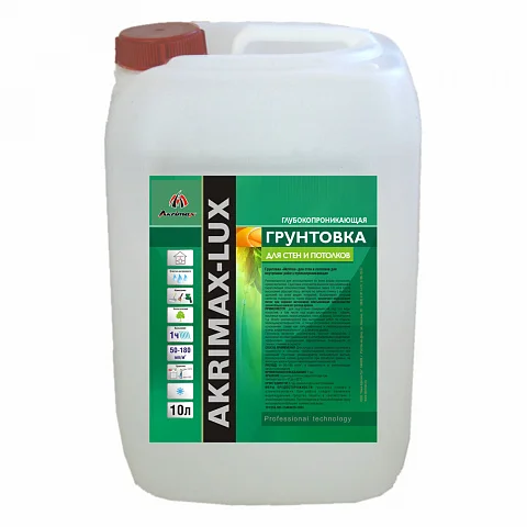 Грунтовка для стен и потолков Akrimax-Lux 10 л