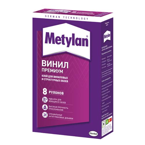 Клей для обоев METYLAN Винил премиум, универсальный, без индикатора, 250г