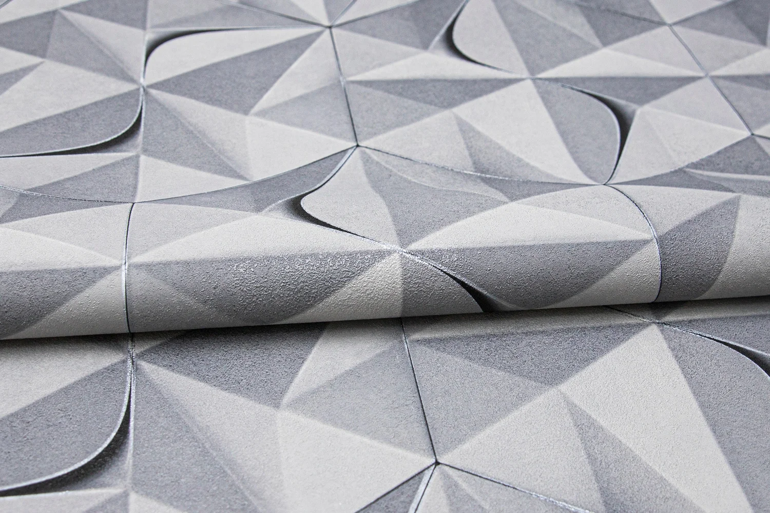 Обои WallSecret Basic Prisma виниловые на флизелиновой основе 1,06*10,05 м, серый 8780-18 (6)