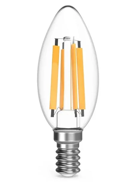 Лампа светодиодная LED 13Вт свеча E14 2700К 1100лм теплый белый, Gauss Filament