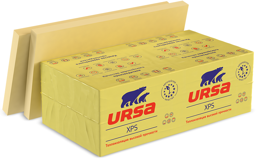 Утеплитель экструзионный URSA XPS N-II Стандарт 1180*600*100мм (4шт/упак) 2.83м²