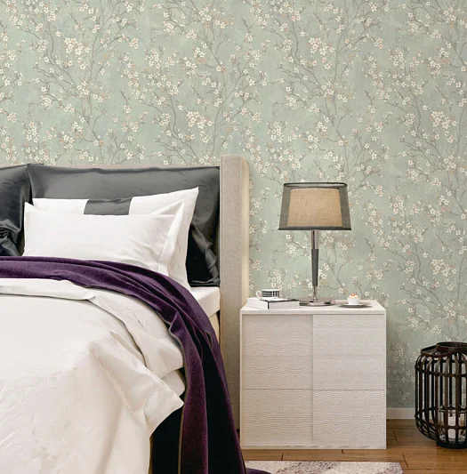 Обои Евро Декор Shiba виниловые на флизелиновой основе 1,06*10,05 м, зеленый 7218-04 (6)