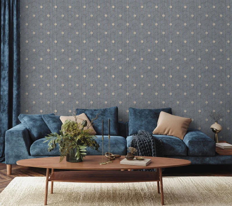 Обои ORNAMY Coin виниловые на флизелиновой основе 1,06*10,05 м, серый/бежевый 8059-23 (6)