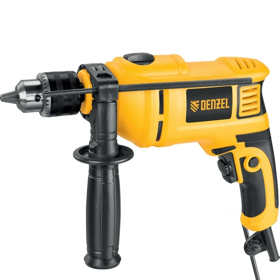 Дрель ударная DENZEL ID-750, 750Вт, 0-3000 об/мин, 48000 уд/мин