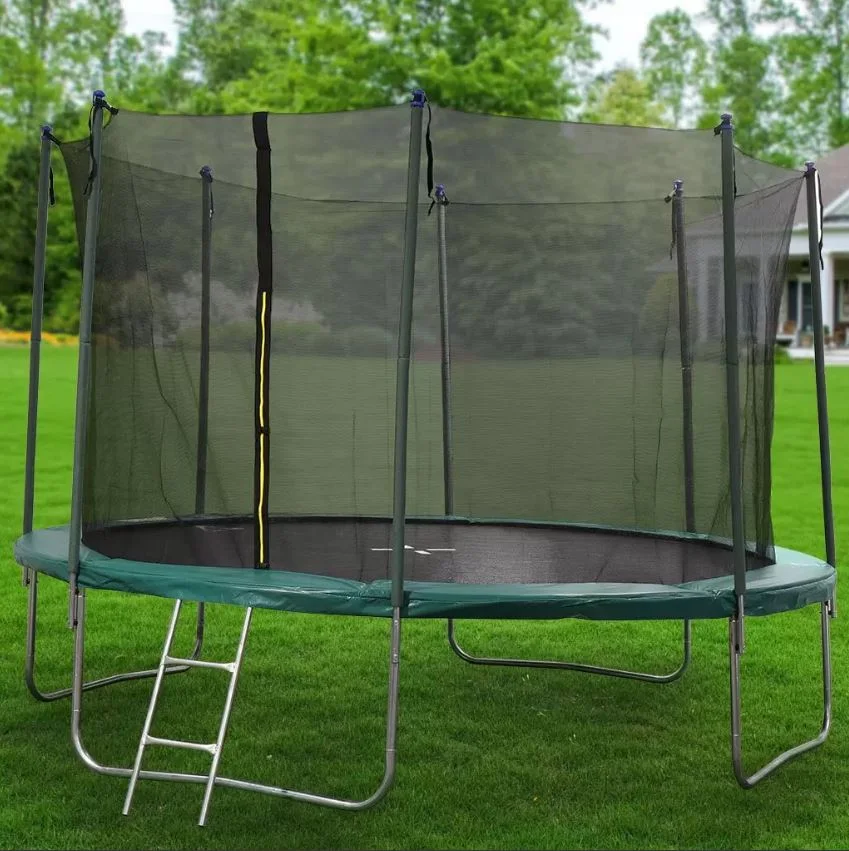 Батут d 366 см с защитной сеткой 180 см и лестницей 150 кг, FJ-12FT-2