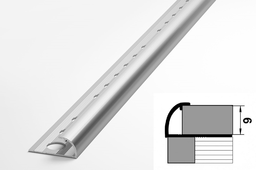Профиль окантовочный ПК 03-9 серебро матовое 2,7м