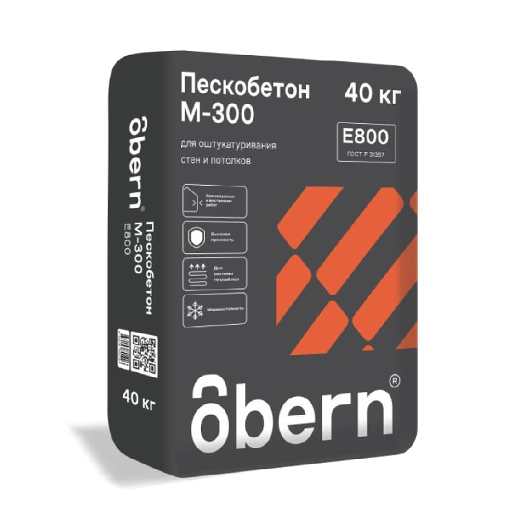 Смесь сухая М300 пескобетон OBERN 40 кг (42)