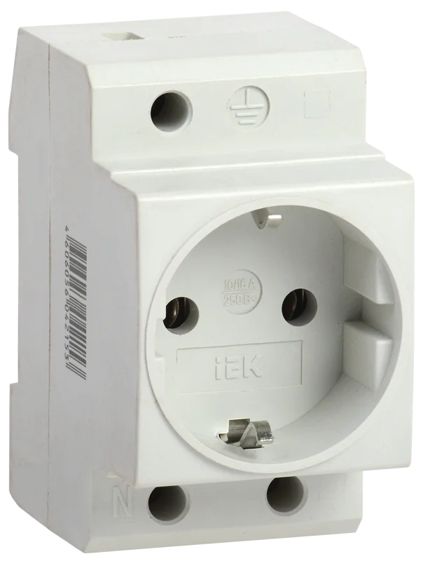 Розетка РАр10-3-ОП с з/к на DIN рейку  ИЭК