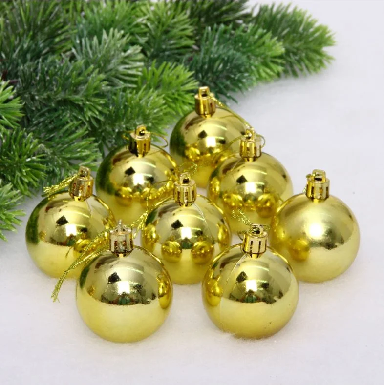 Набор шаров Глянец d 5 см 24 шт, золото