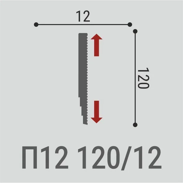 Плинтус потолочный Де-Багет П 12 120/12  2м (35)