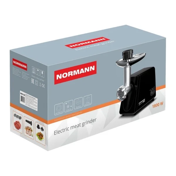 Мясорубка электрическая AMG-352 Normann (1800 Вт, решетка 3/5/7мм, реверс)