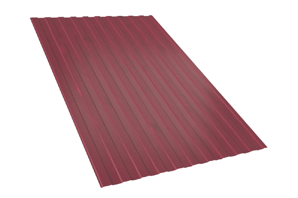 Профлист С8 RAL 3005 винно-красный 1500*1200мм (эконом)