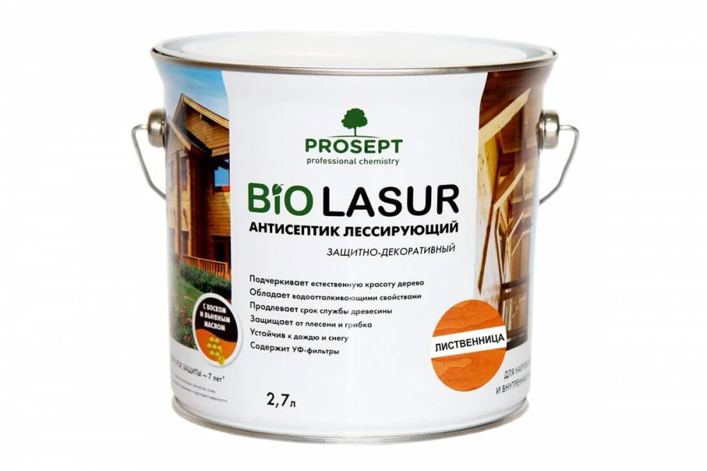 Пропитка защитно-декоративная PROSEPT BiO LASUR, Лиственница  2,7л