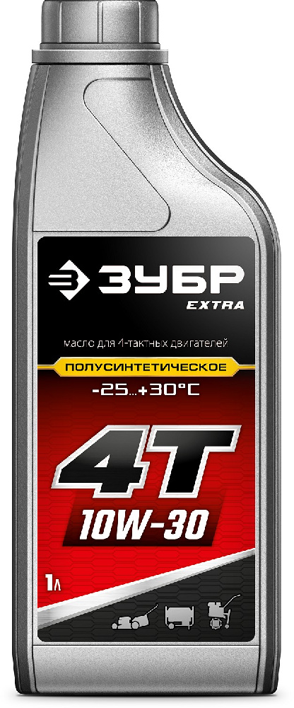 Масло машинное для 4-х тактных двигателей полусинтетическое EXTRA ЗУБР 4Т-10W30, 1л