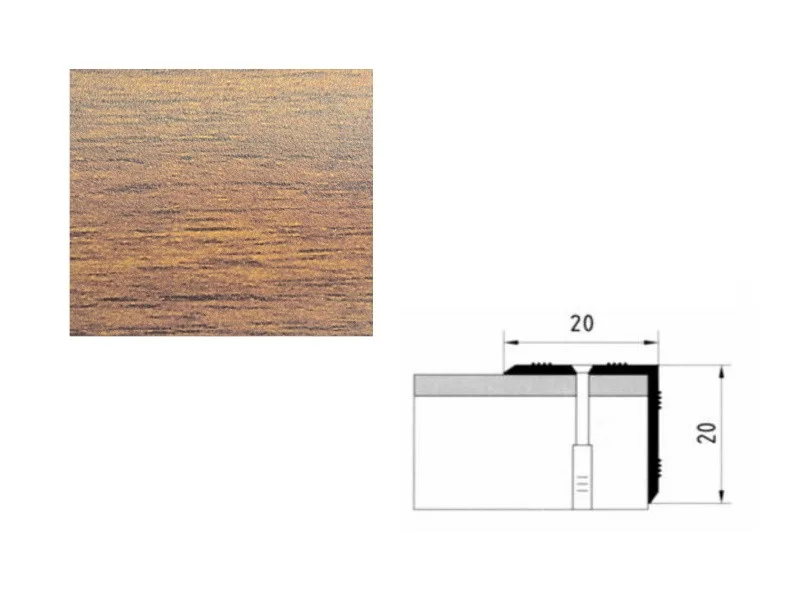Порог АПУ 005, 900 мм, алюм. 43 дуб винтажный