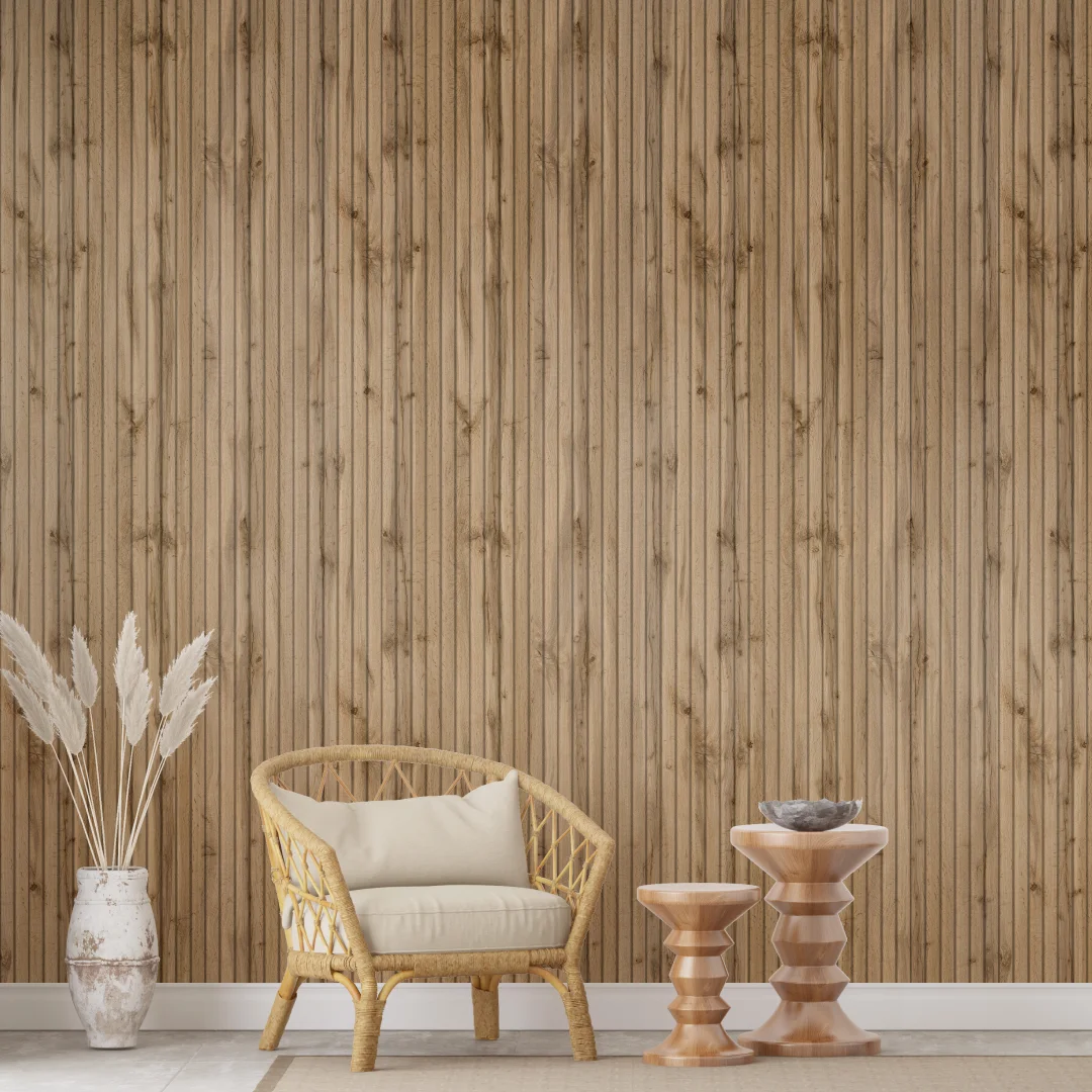 Панель МДФ стеновая реечная Stella Beats Light Пекан 2700*119*16 (4шт)