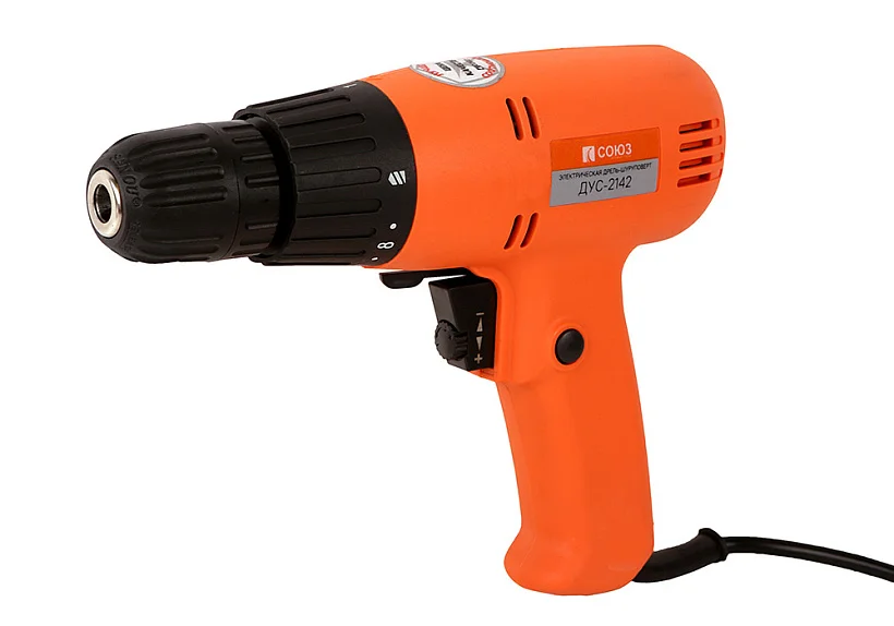Шуруповерт сетевой ДУС-2142 СОЮЗ, 450Вт, 0-750 об/мин, 14.5Нм
