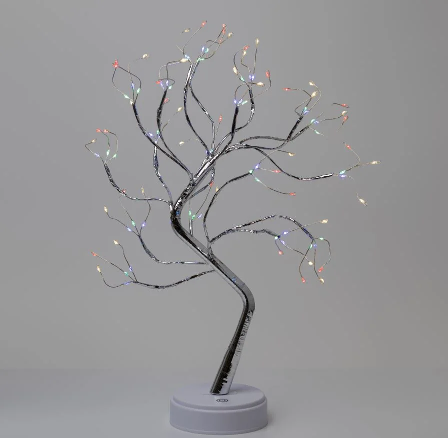 Светильник декоративный «Дерево с самоцветами» ЭРА, мульти LED h=45см 3хАА IP20