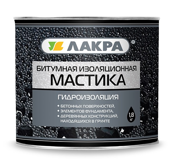 Мастика битумная изоляционная 1,8 кг ЛАКРА