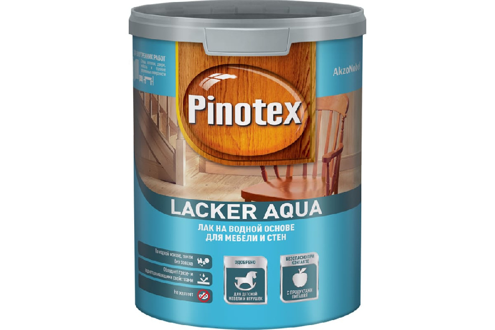 Лак для дерева на водной основе колеруемый Pinotex Lacker Aqua 70 глянц. 1л
