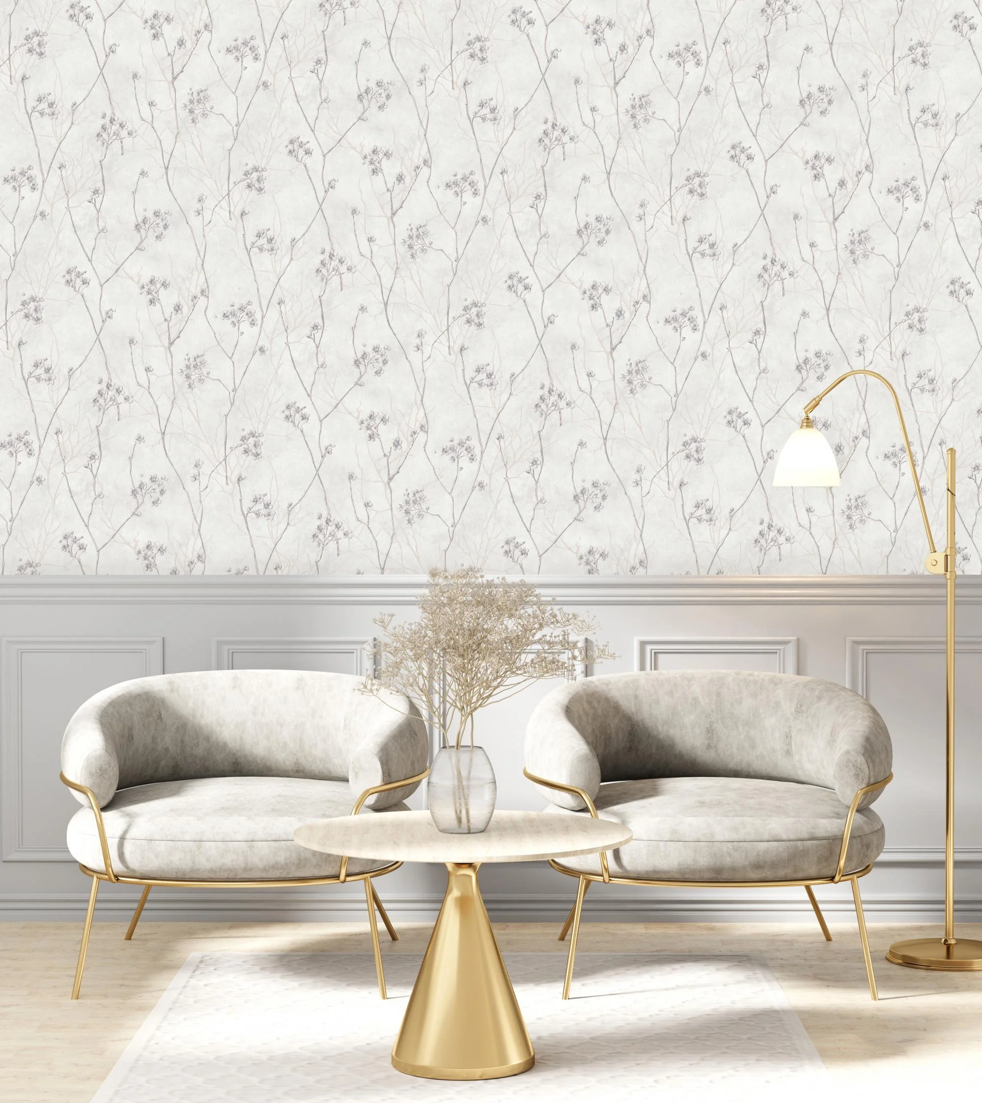 Обои МОФ WallsPro Эйра виниловые на флизелиновой основе 1,06*10,05 м, белый 4292-1 (6)